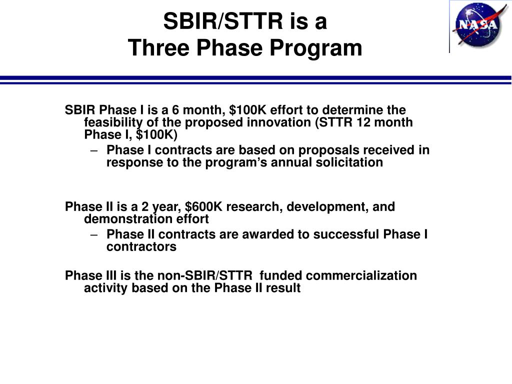 PPT NASA SBIR/STTR Program PowerPoint Presentation, free download