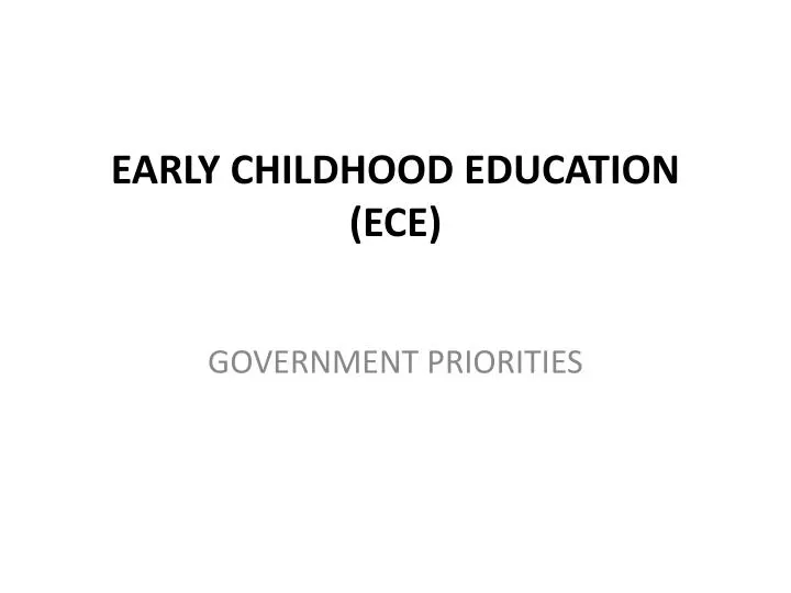 early childhood education ece n.