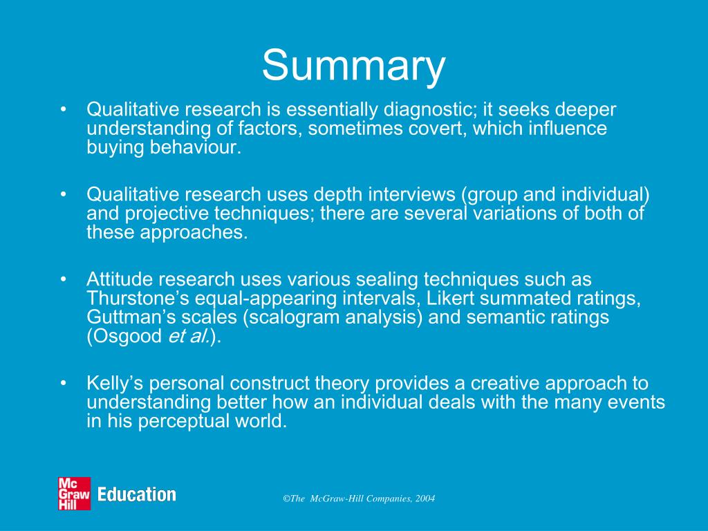 quality of qualitative research summary