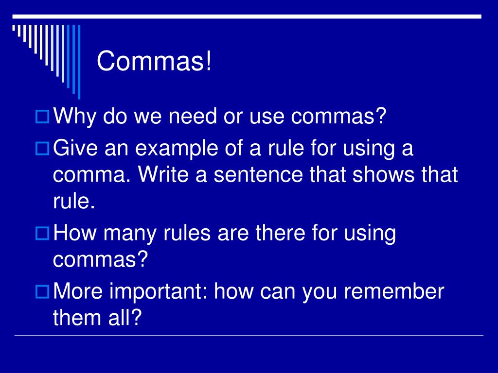 PPT - Commas Save Lives (and Prevent Misunderstandings)! PowerPoint