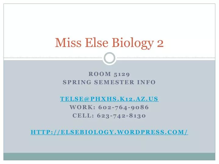 miss else biology 2 n.