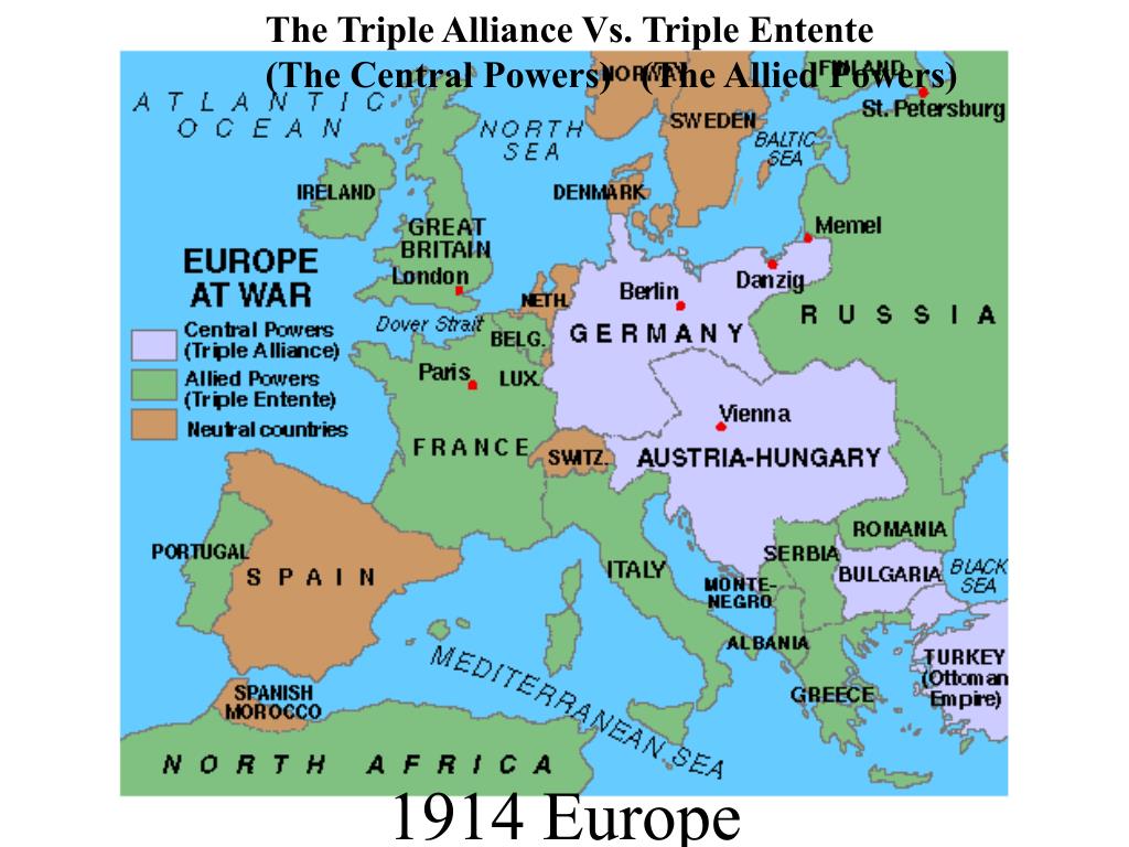 map of europe in 1914 triple alliance Ppt 1914 Europe Powerpoint Presentation Free Download Id 5970290 map of europe in 1914 triple alliance