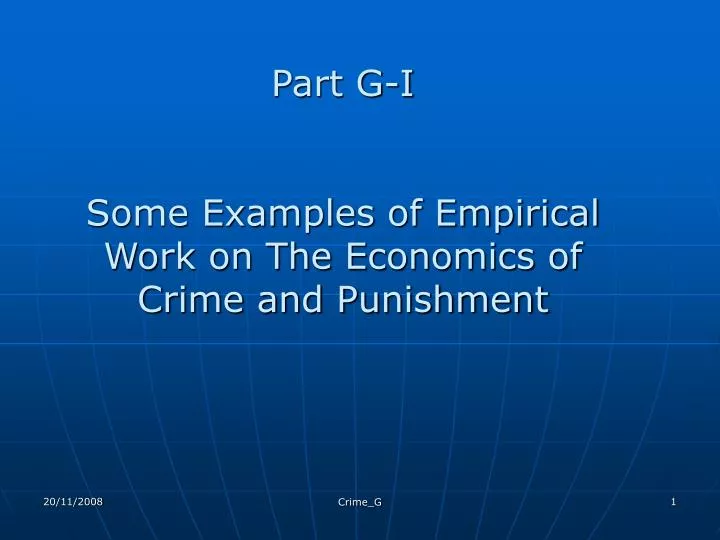 the economics of crime and punishment the economics of crime and punishment