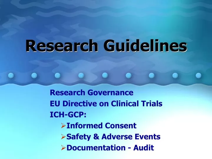 research guidelines ppt