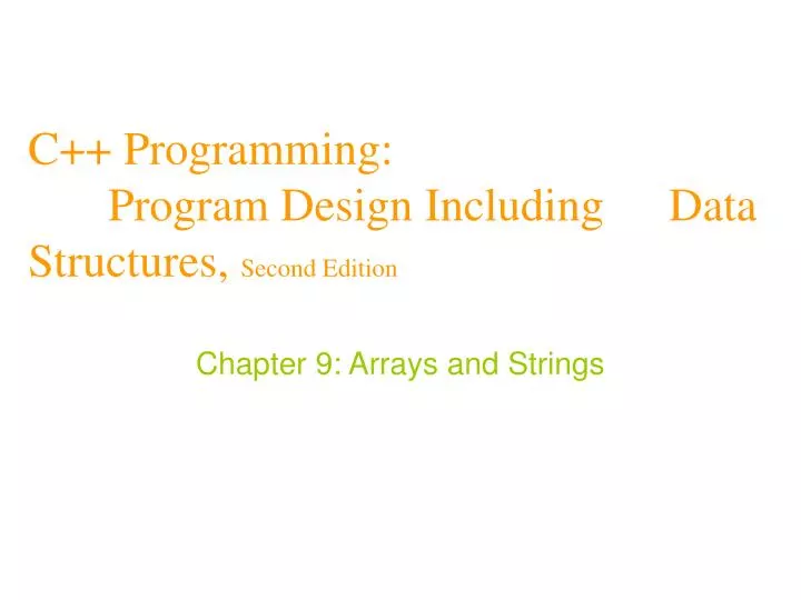 c programming program design including data structures second edition n.