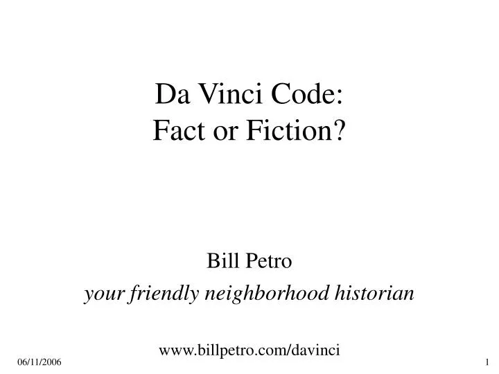 da vinci code fact or fiction n.