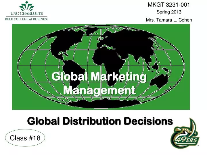 global marketing management global distribution decisions n.
