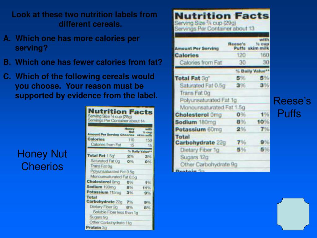 PPT A measurement that indicates the energy value of foods