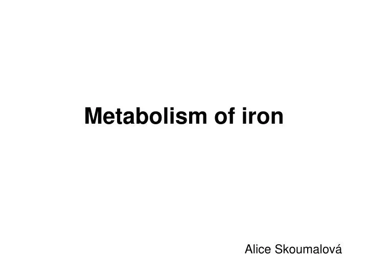 metabolism of iron n.