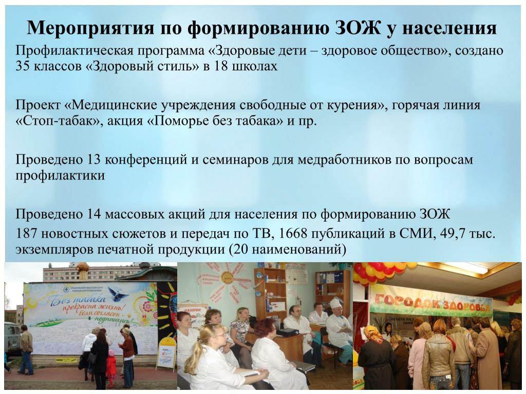 Пропаганда здорового образа жизни