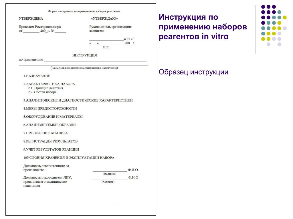 Инструкция пример 8 класс