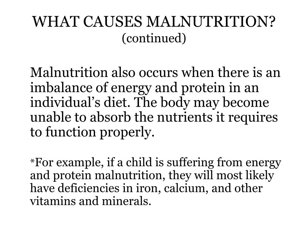 causes and effects of malnutrition essay