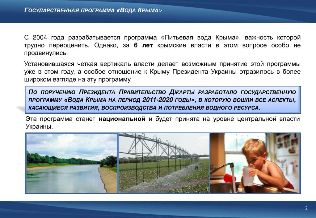 Рабочая программа вода. Водные программы. Программа чистая вода. Пресная вода в Крыму. Государственная программа по водоснабжению.