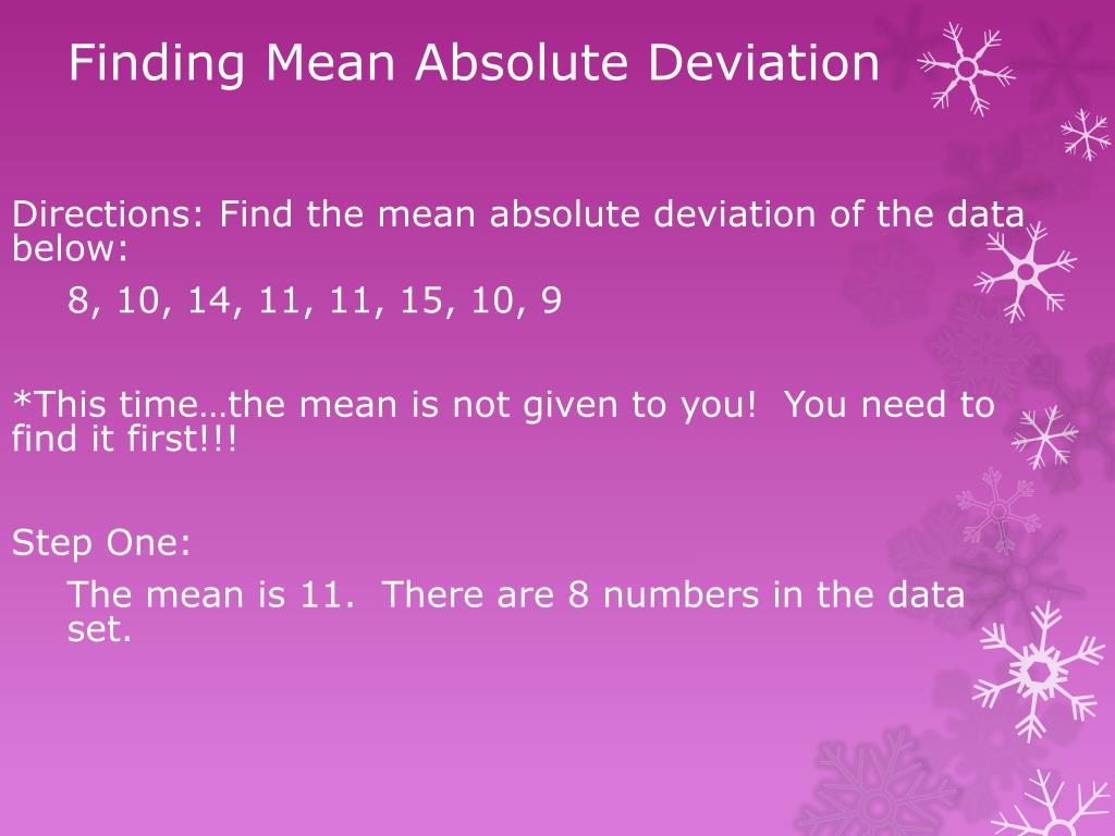 What does mean absolute deviation