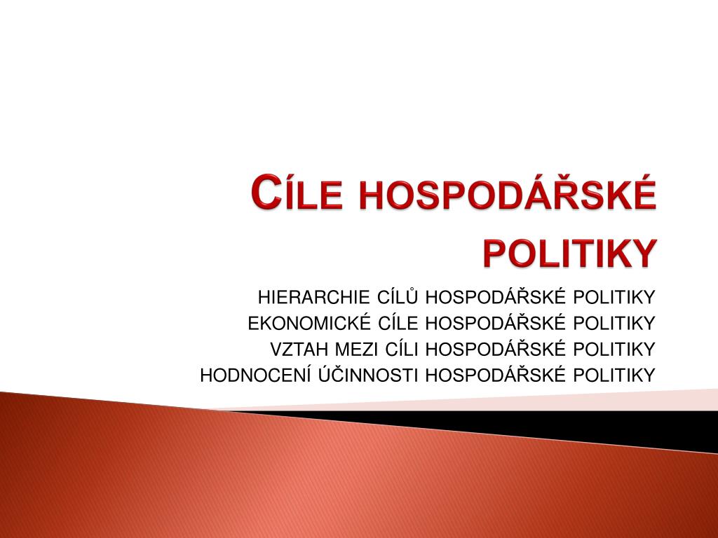 PPT - Cíle hospodářské politiky PowerPoint Presentation, free download -  ID:5984289