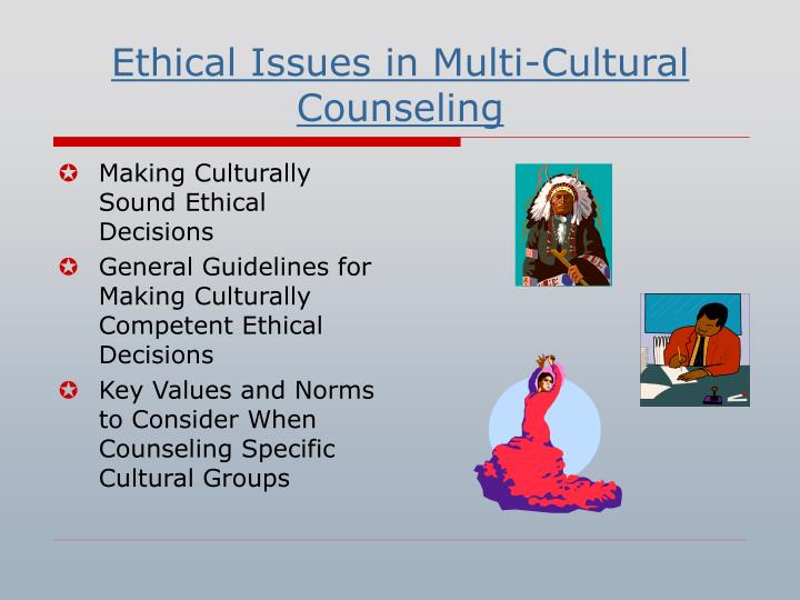 multicultural counselling values Culture bound values of counseling/therapy focus on individual, expressiveness, insight, self-disclosure (openness and intimacy), scientific empiricism, separation between mental and physical functioning, ambiguity, patterns of communication. multicultural counselling values Culture bound values of counseling/therapy focus on individual, expressiveness, insight, self-disclosure (openness and intimacy), scientific empiricism, separation between mental and physical functioning, ambiguity, patterns of communication.