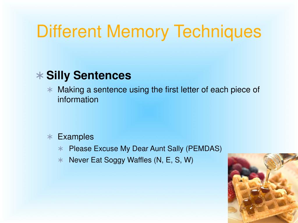memory techniques powerpoint presentation
