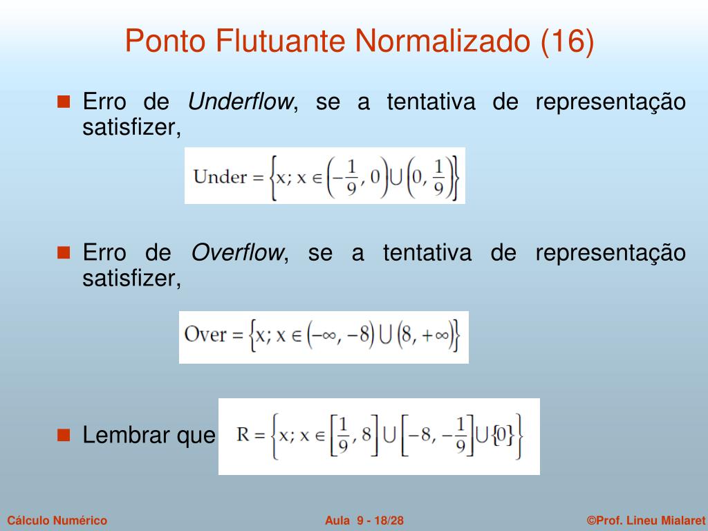 PPT - Cálculo Numérico – CN Prof. Lineu Mialaret Aula 9: Noções Básicas  sobre Erros (3) PowerPoint Presentation - ID:5986578