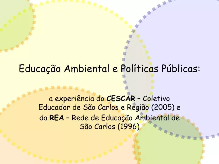 PPT - Educação Ambiental E Políticas Públicas: PowerPoint Presentation ...