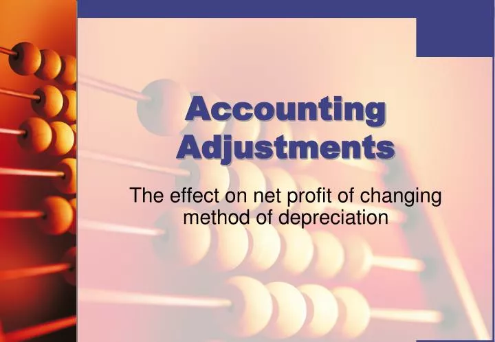 accounting adjustments n.