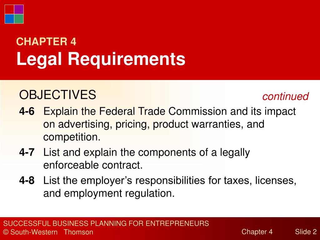 assignment legal requirements