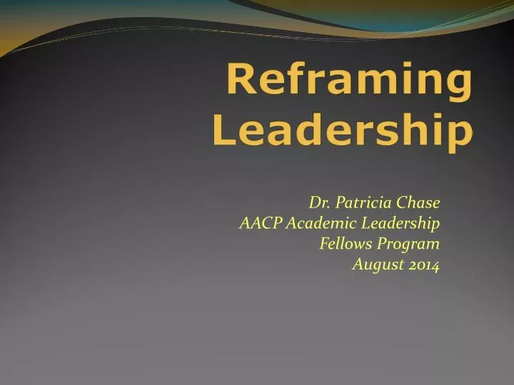 reframing leadership n.