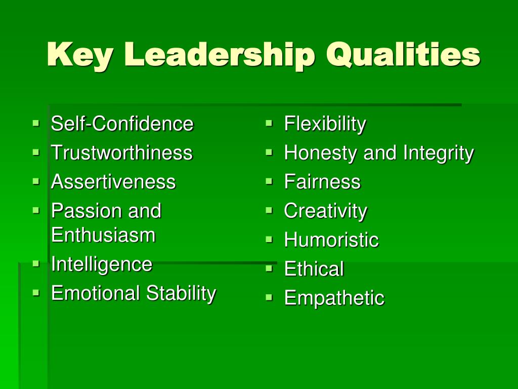 leadership qualities powerpoint presentation