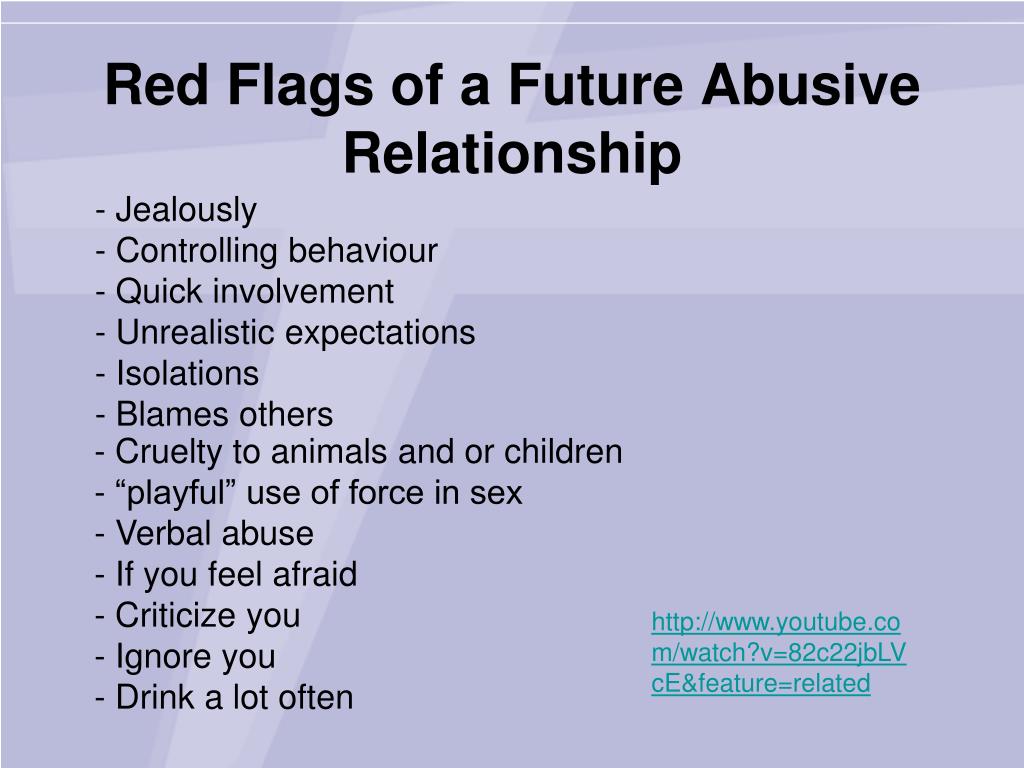 Red flags of abusive relationship
