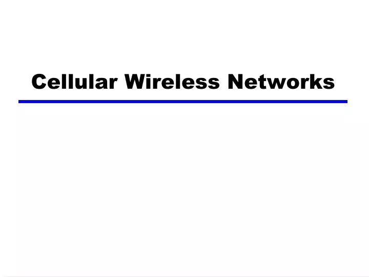 cellular wireless networks n.