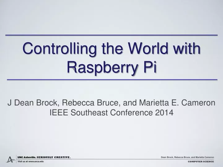 PPT Controlling the World with Raspberry Pi PowerPoint Presentation