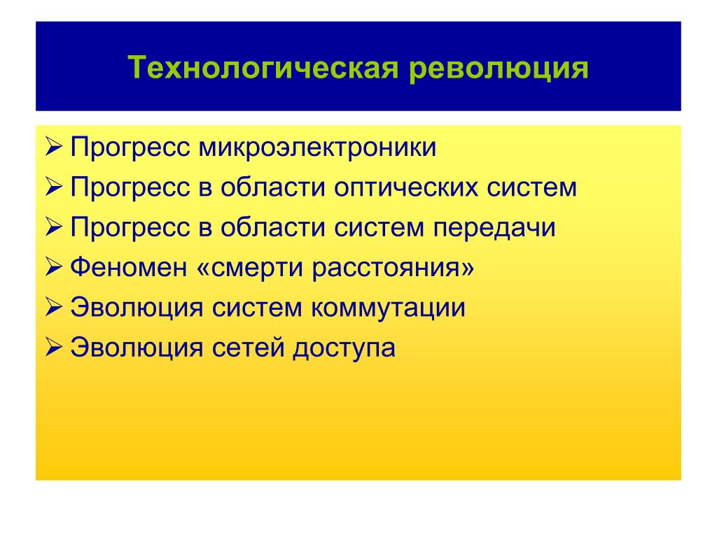 Технологические революции презентация