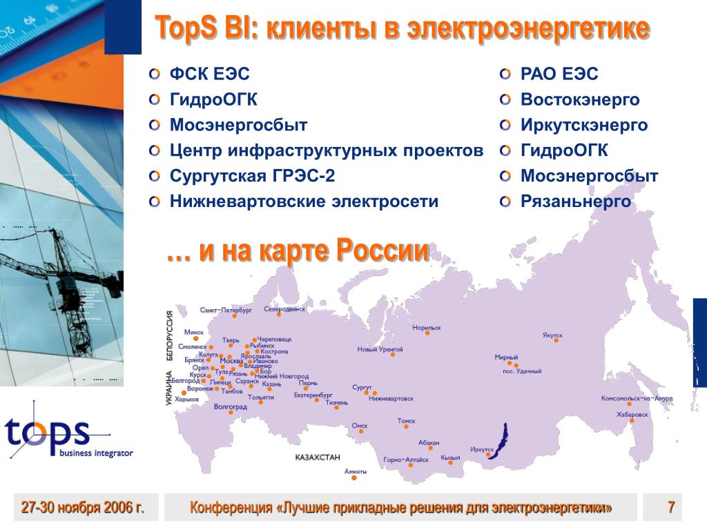 Города подключенные к единой энергетической системе россии