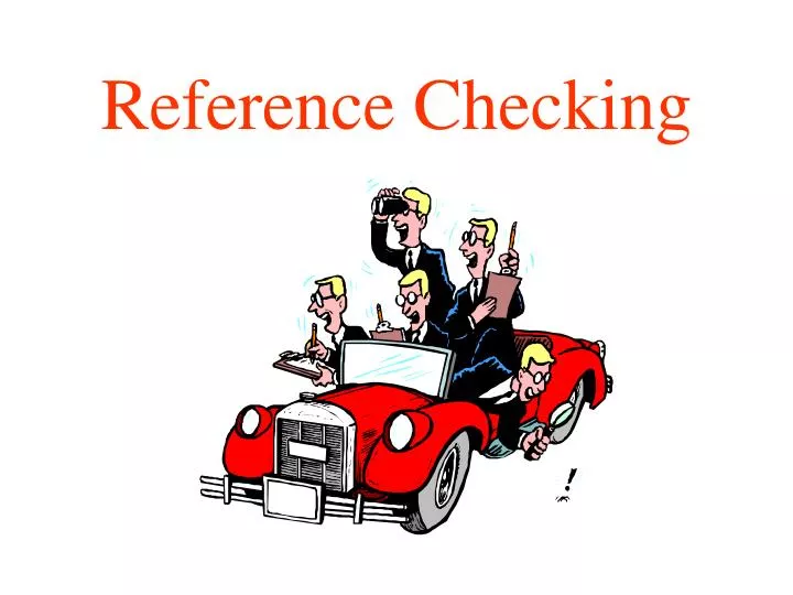 reference checking n.