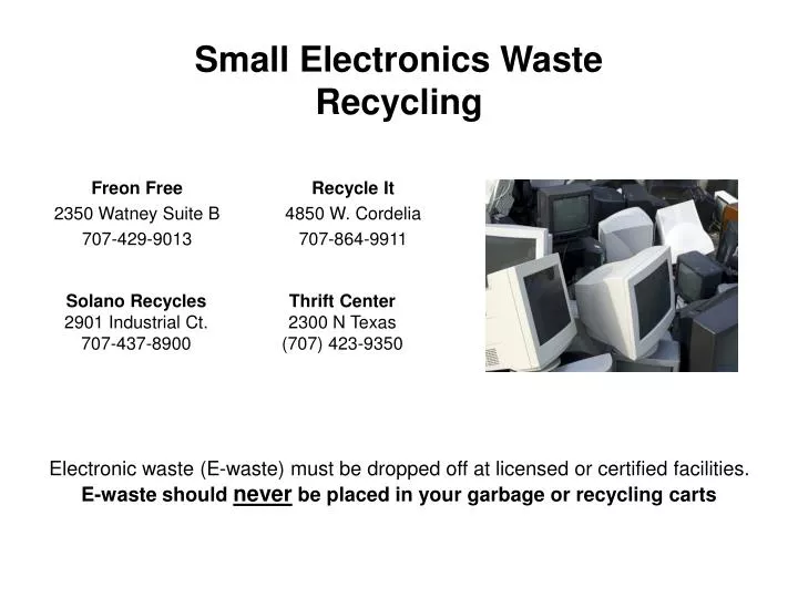 small electronics waste recycling n.