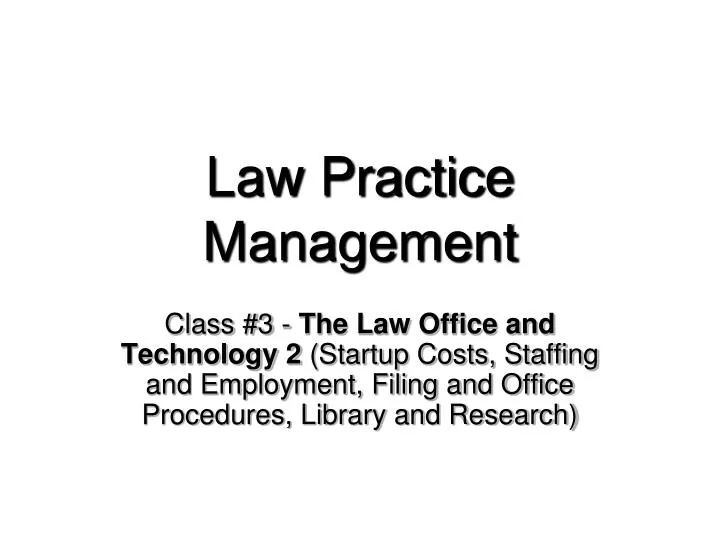 law practice management n.