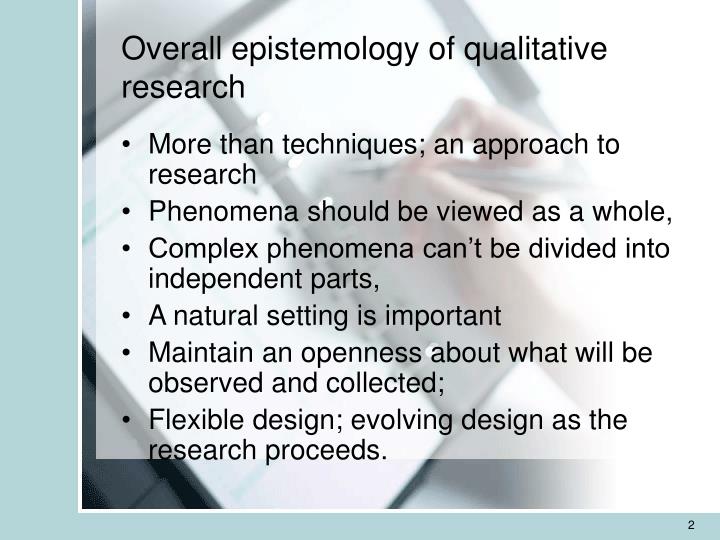 is qualitative research epistemology