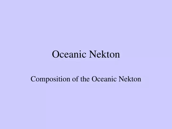 oceanic nekton n.