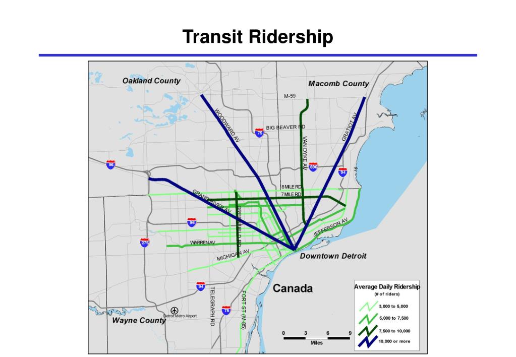 Transit Ridership Map PPT - Enhancing Mobility: Bus Rapid Transit Solutions for Detroit ...