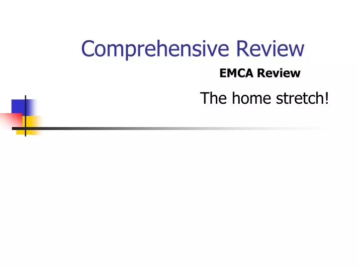 comprehensive review n.