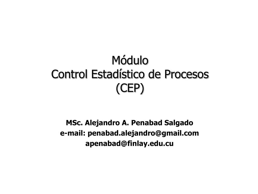 PPT - Módulo Control Estadístico De Procesos (CEP) PowerPoint ...