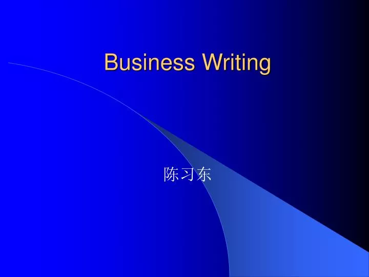 business writing n.