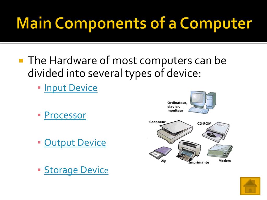 Ppt Types And Components Of The Computer System Powerpoint