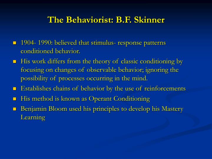 Skinner s Theory On Human Behavior