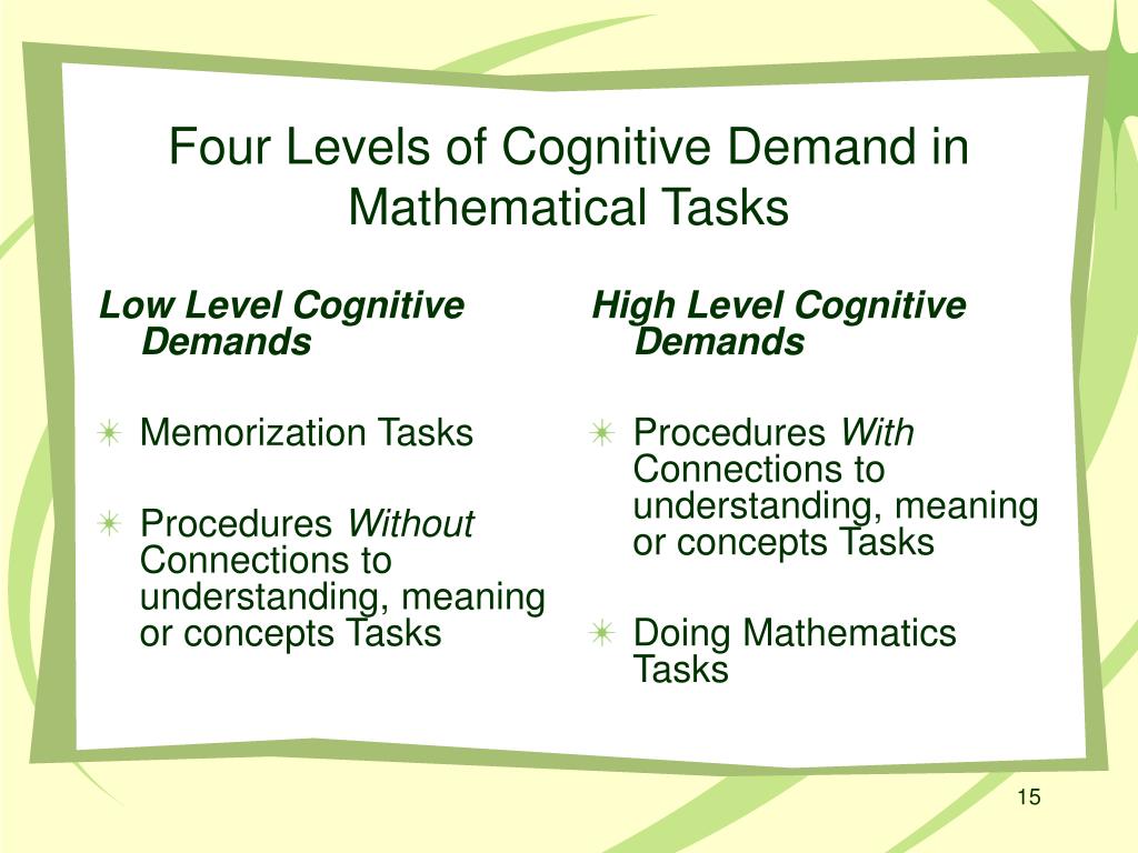 cognitive demand problem solving