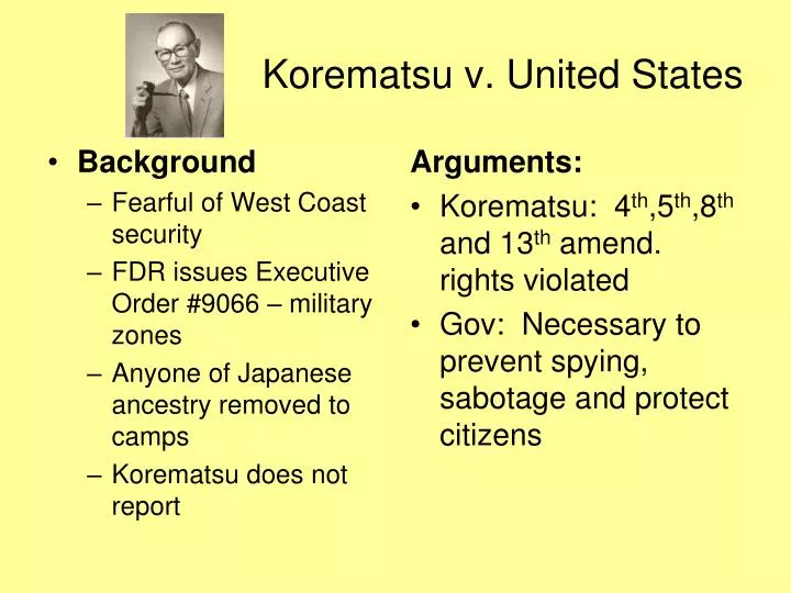 PPT - Korematsu v. United States PowerPoint Presentation, free download ...