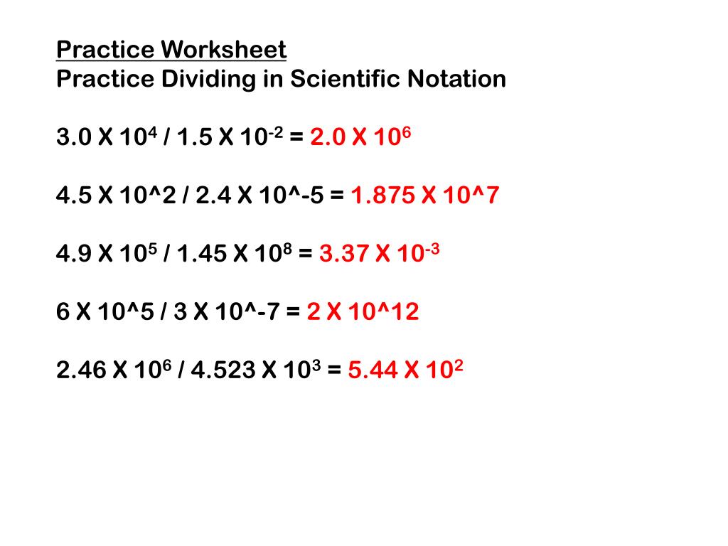 PPT - Multiplying and Dividing in Scientific Notation PowerPoint With Regard To Multiplying Scientific Notation Worksheet