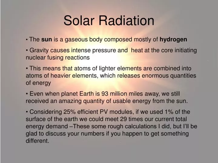 PPT Solar Radiation PowerPoint Presentation, free download ID6007267