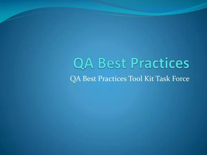 qa presentation topics