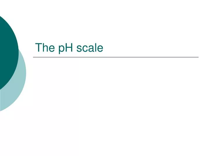 the ph scale n.