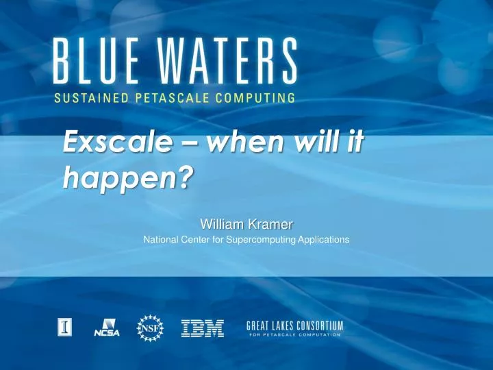 exscale when will it happen n.